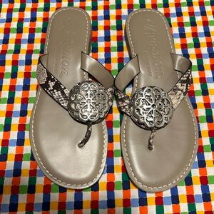 Womens Brighton Alice snakeskin sandals 7